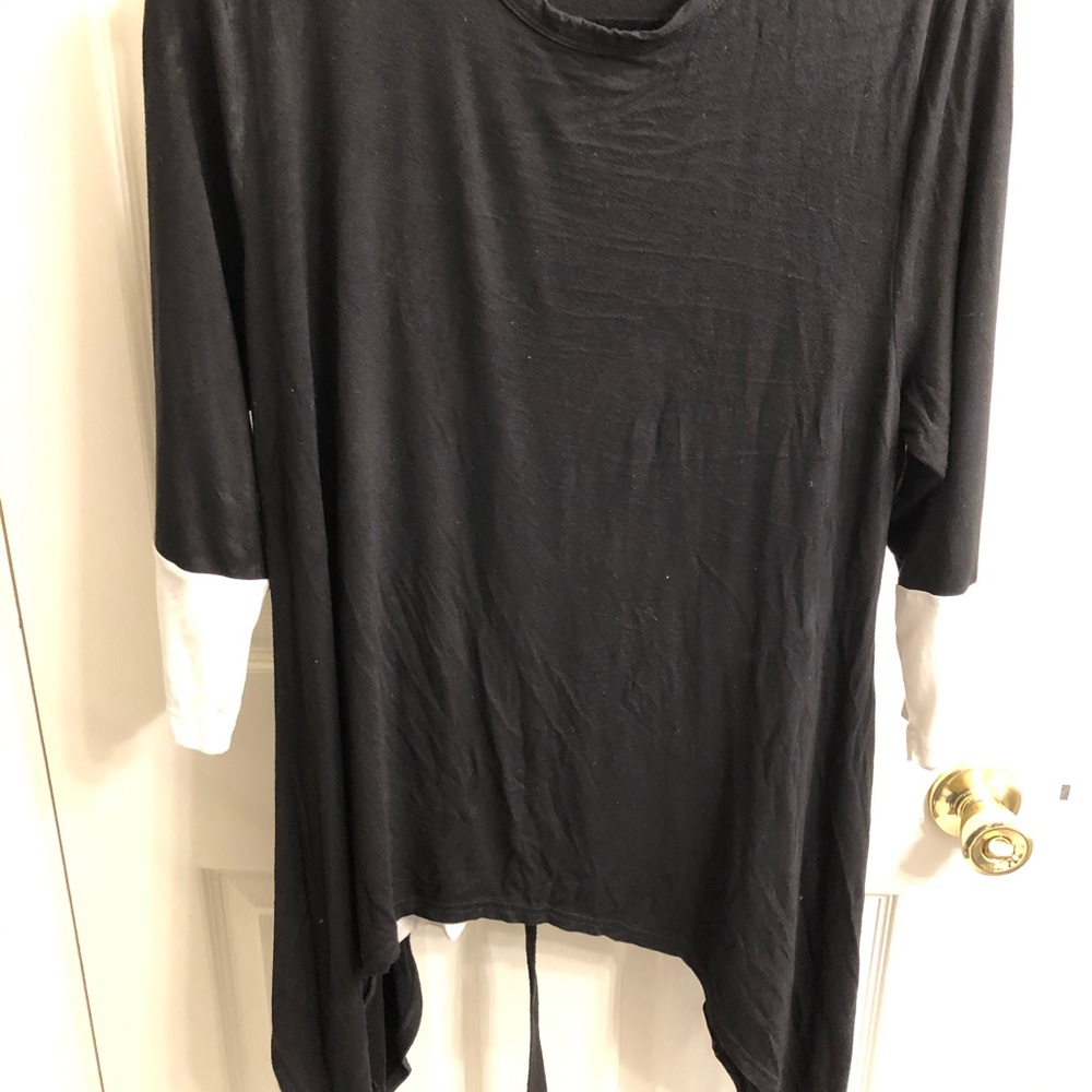 Draped 2 tone shirt